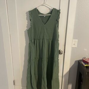 Old Navy Green Sleeveless Dress